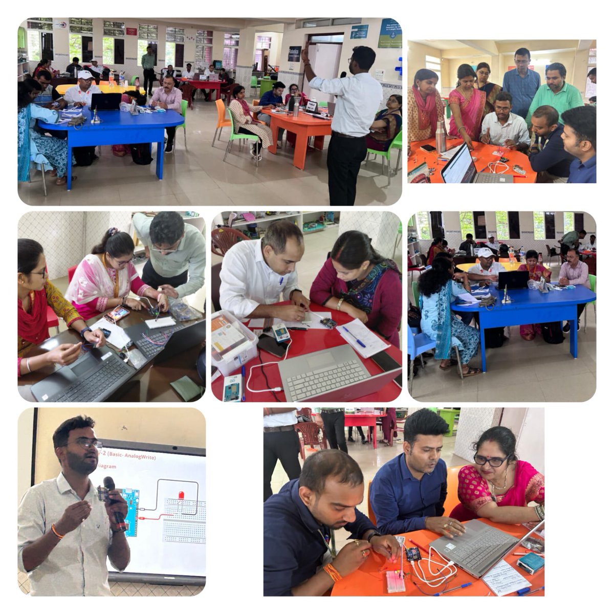scs_ranchi's tweet photo. The Atal Tinkering Lab (ATL) at Surendranath Centenary School successfully conducted a Cluster Teacher Training Program on Arduino and Raspberry Pi, bringing together enthusiastic teachers from around 10 schools @NITIAayog @AIMtoInnovate https://t.co/8Oeju6aZBK