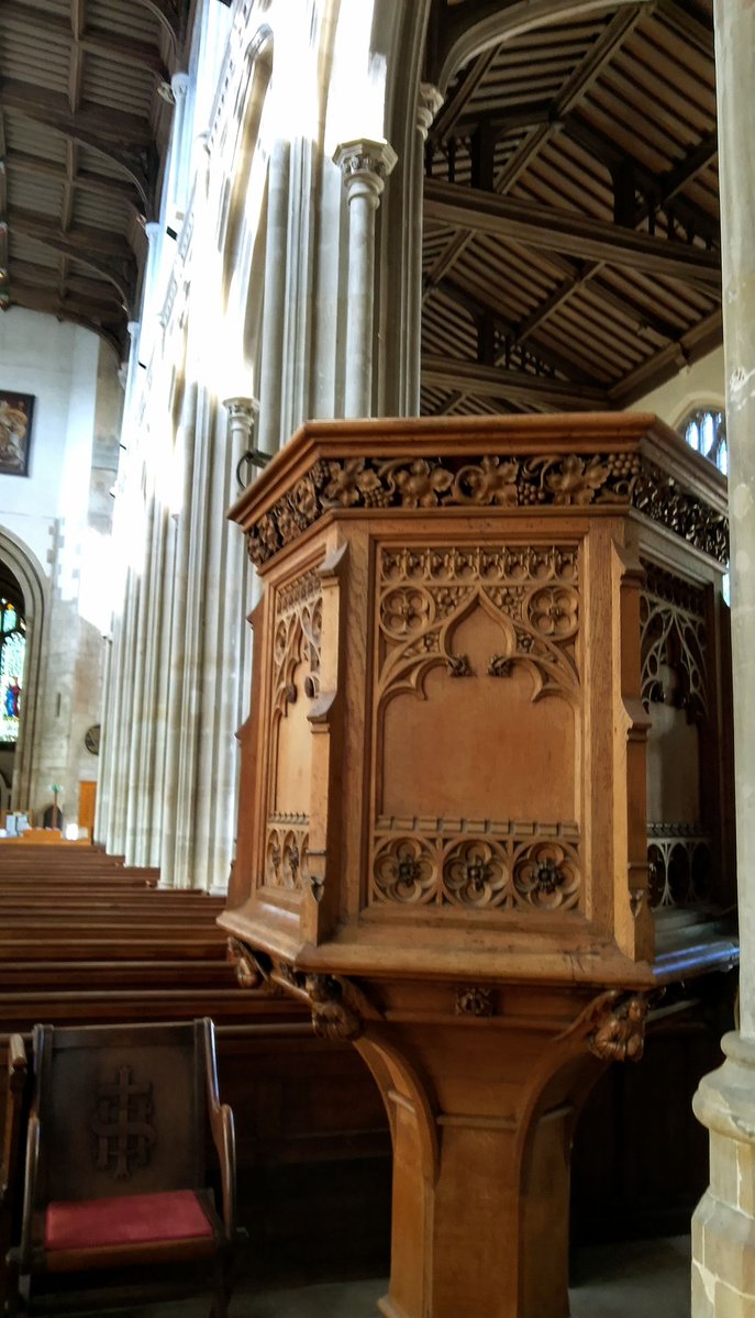 stevep1407's tweet image. Fonts and pulpits sometimes share design, as well as symbolism.
St Mary's Church, Saffron Walden, Essex.
#fontsonfriday