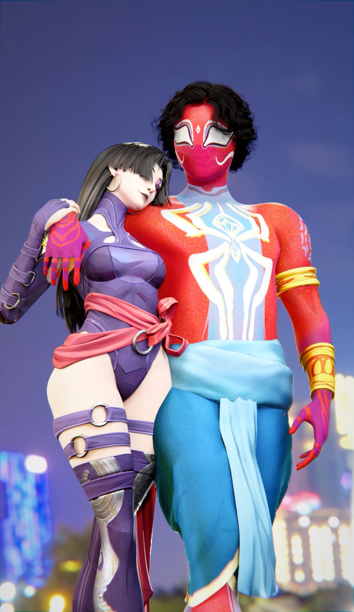 Making some wholesome SFW for once. 

Model: <a href="/Memz3D/">Memz</a> 

#Psylocke #PavitrPrabhakar #Marvel #SpiderMan