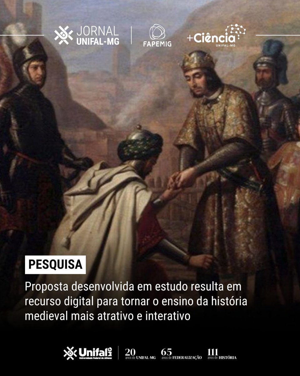 📚🕰️ Pesquisador da UNIFAL-MG desenvolve ferramenta digital para facilitar o ensino da história medieval!
⠀
📰 Leia a matéria completa: unif.al/6xfv8
⠀