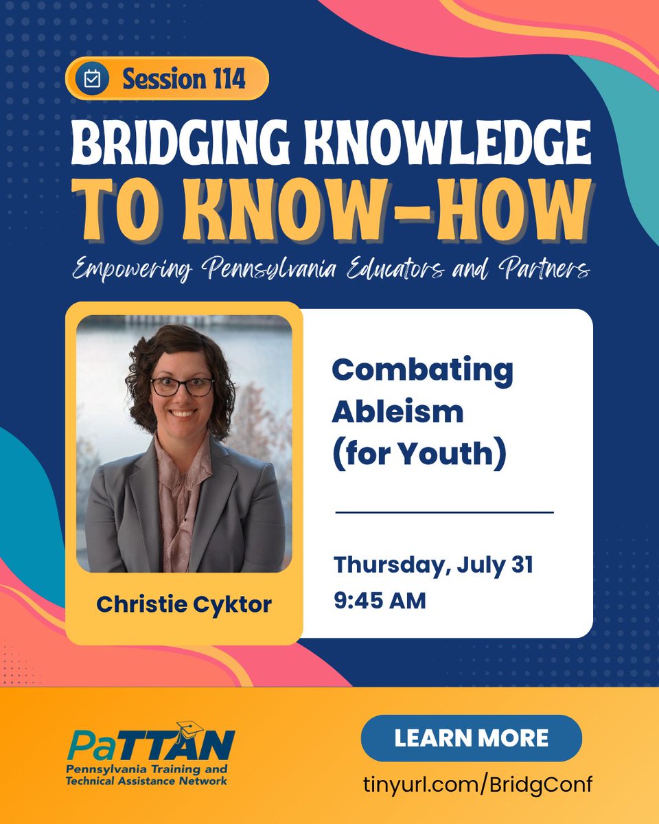 pattanupdates's tweet image. We’re nearly done our session highlights at #BK2KH2025! ✨
Join these experts in #BridgingTheGap for #EarlyLearners, youth who are #DeafAndHardOfHearing & #StudentsWithDisabilities. 🎉
We’re excited to see you next week! tinyurl.com/BridgConf
#Autism #ASD #OAndM #Deafblind