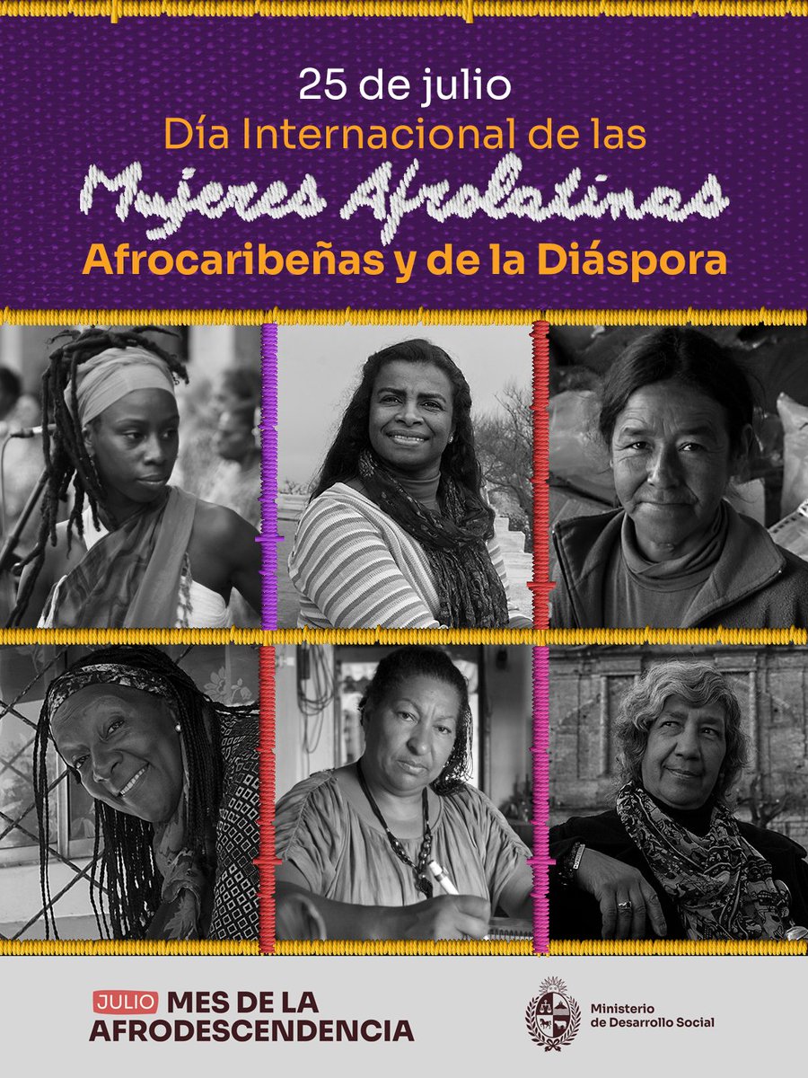 👩🏿‍🦱Cada 25 de julio se celebra el Día Internacional de la Mujer Afrolatina, Afrocaribeña y de la Diáspora para visibilizar a las mujeres afrodescendientes, y promover políticas públicas que ayuden a mejorar su calidad de vida y a erradicar el racismo y la discriminación.

(1/3)