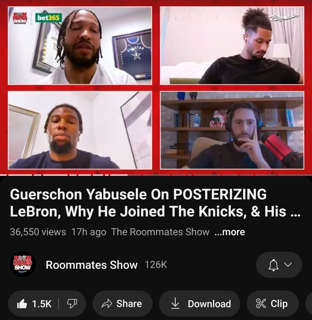KnicksFanSinceBirth 🇭🇹 (@dattfranco) on Twitter photo Great job with the Guerschon Yabusele <a href="/yabusele28/">Guerschon Yabusele</a> interview. I truly enjoyed it. <a href="/Roommates__Show/">Roommates Show</a> <a href="/joshhart/">Josh Hart</a> <a href="/jalenbrunson1/">Jalen Brunson</a> 👏🏿👌🏿🔥 Great job with the Guerschon Yabusele <a href="/yabusele28/">Guerschon Yabusele</a> interview. I truly enjoyed it. <a href="/Roommates__Show/">Roommates Show</a> <a href="/joshhart/">Josh Hart</a> <a href="/jalenbrunson1/">Jalen Brunson</a> 👏🏿👌🏿🔥