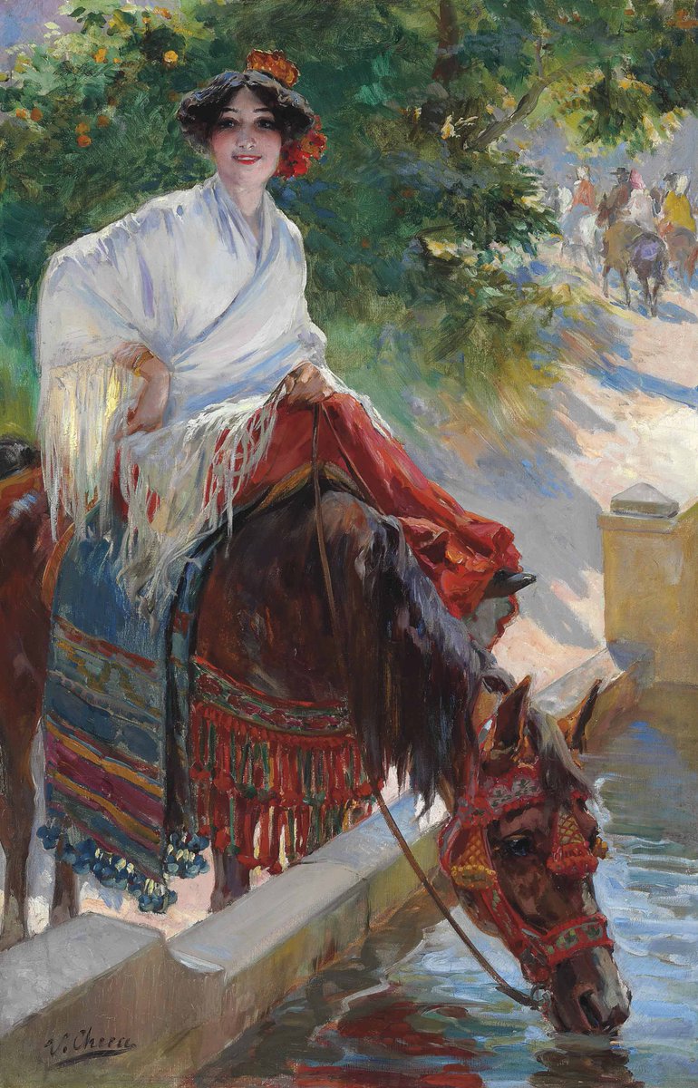Watering the Horse
Ulpiano Checa y Sanz 
(Spanish, 1860-1916)
Oil on canvas