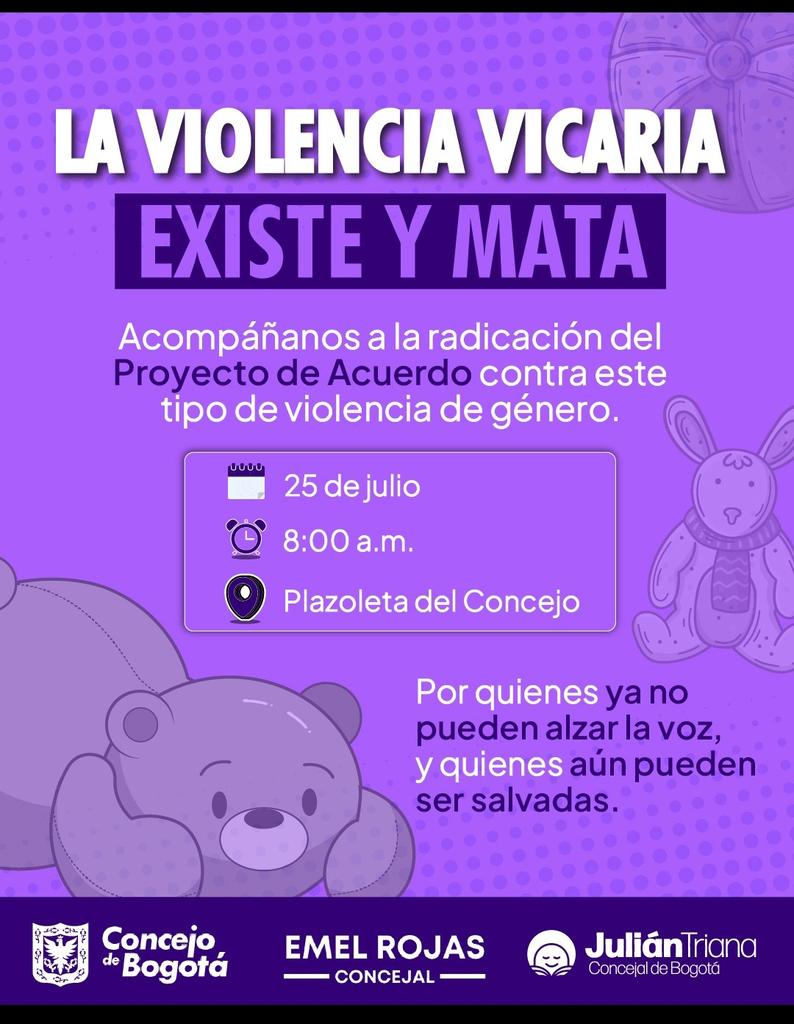 CorreAlexandra's tweet image. La #ViolenciaVicaria existe y mata hijos e hijas. Es importante reconocerla para frenarla. Hoy, gracias a los concejales @EmelRojasC y @trianavjuli @violenciaviccol le damos un golpe a la violencia #machista desde @Bogota LOS NIÑOS Y NIÑAS MERECEN VIDAS SIN VIOLENCIA.