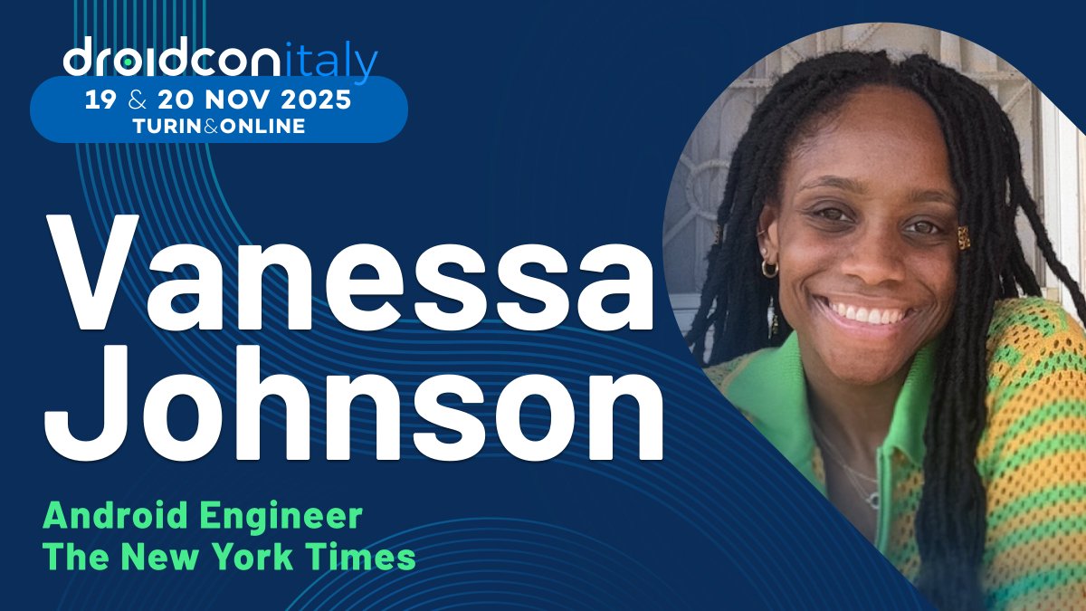 Droidconit's tweet image. 👤🟢 Speaker reveal #2 — from @nytimes to the stage of Droidcon Italy 2025! 🎤 🇮🇹
We’re thrilled to welcome Vanessa Johnson, Android Engineer at The New York Times, to this year’s edition. 🤝🏻
🔎 Talk: “Building Inclusive Jetpack Compose Apps: Leveraging Kotlin and the…