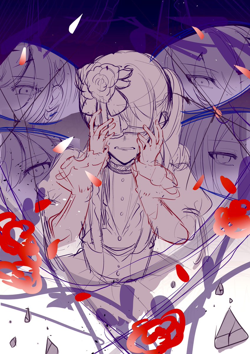 yobi_880's tweet image. たぶんもう描かないので没供給ラフ