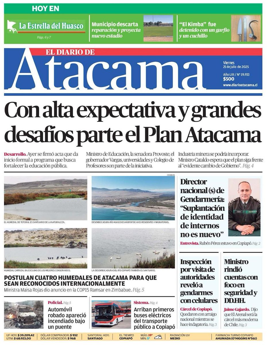MMAAtacama's tweet image. SEREMI @MMAAtacama Natalia Penroz invita a leer @diarioatacama sobre la COP15 Ramsar: Chile postula red de ecosistemas costeros de la Región de Atacama como humedales de importancia internacional