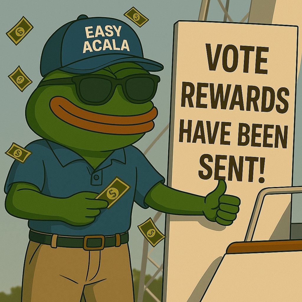 Massive thanks to everyone who backed us in the first vote! 🗳️💪

You made it happen — and we noticed 👀
🎁 Check your wallets… a surprise in $ACA has been sent 💸
Let’s keep the momentum going!

GM farming on
acala.easycrypto.fans

#EasyAcala #VoteToEarn #GM