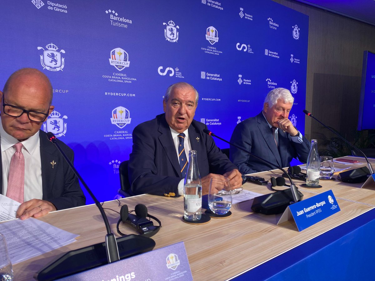 rfegolf's tweet image. El corazón de Camiral palpita ya para ofrecer en 2031 la mejor 𝗥𝘆𝗱𝗲𝗿 𝗖𝘂𝗽 de la historia.
Presentación oficial de la designación del complejo de golf gerundense con participación de todas las autoridades.
📌Juan Guerrero-Burgos, Presidente de la RFEG, ha resaltado la…