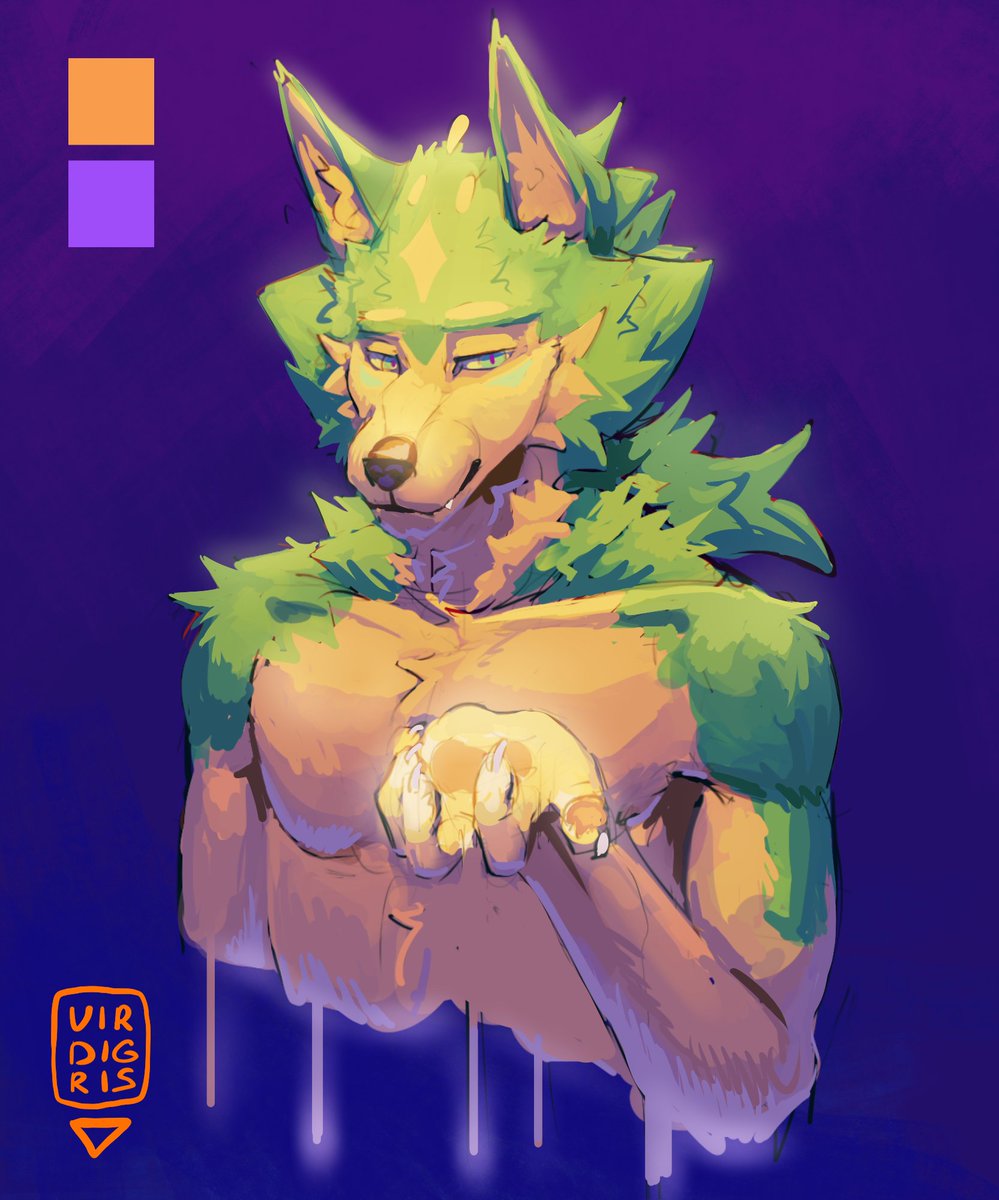 vir_digris's tweet image. Practice on the type of lighting (1/?)🟡🟣