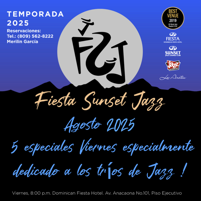 Con la llegada de Agosto, vamos despidiendo al verano, para darle bienvenida al otoño; y el Fiesta Sunset Jazz, presenta 5 muy especiales conciertos dedicados al trío de jazz!! Un excelente programa para los amantes de la buena música y el buen vivir.

jazzendominicana.com/2025/07/fiesta…