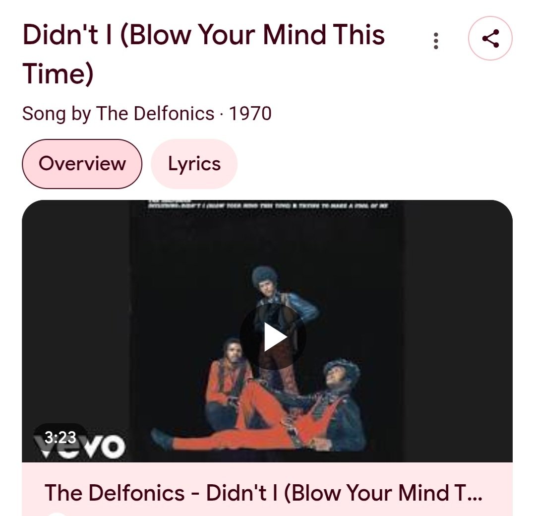ItuTudu's tweet image. Hi @MelBala " Shinehead - Didn't i blow your mind" sampled The Delfonics classic ...not Wayne Wonder @TdeepSa @ProVerbMusic #Metrofm