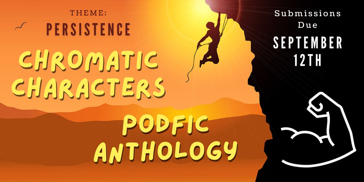 It's time for the fifth round of the Chromatic Characters Podfic Anthology! Submissions are open now through Sept. 12th and will post on Sept. 30th. This year's optional theme is: persistence amplificathon.dreamwidth.org/3267980.html