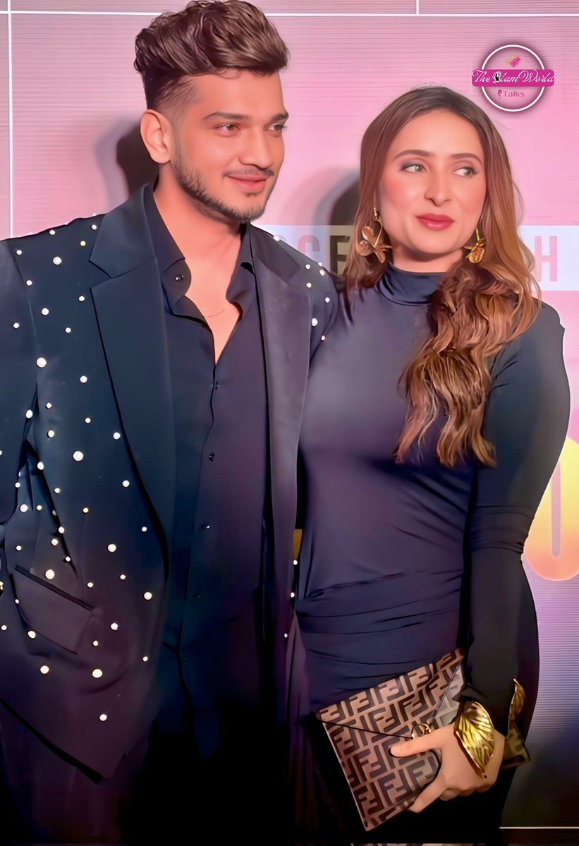 GlamWorldTalks's tweet image. #MunawarFaruqui with wife #Mehzabeen at #FirstCopy success party