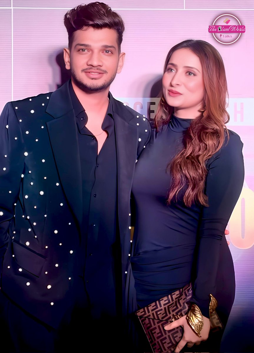GlamWorldTalks's tweet image. #MunawarFaruqui with wife #Mehzabeen at #FirstCopy success party