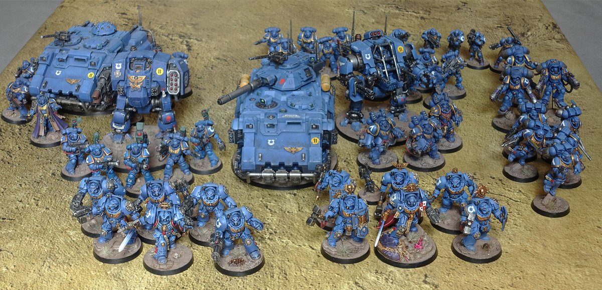 I finished my 2000pt Ultramarine army... Now I actually have to try playing the game, yikes. But with that done I can go back and do some Kig crafting