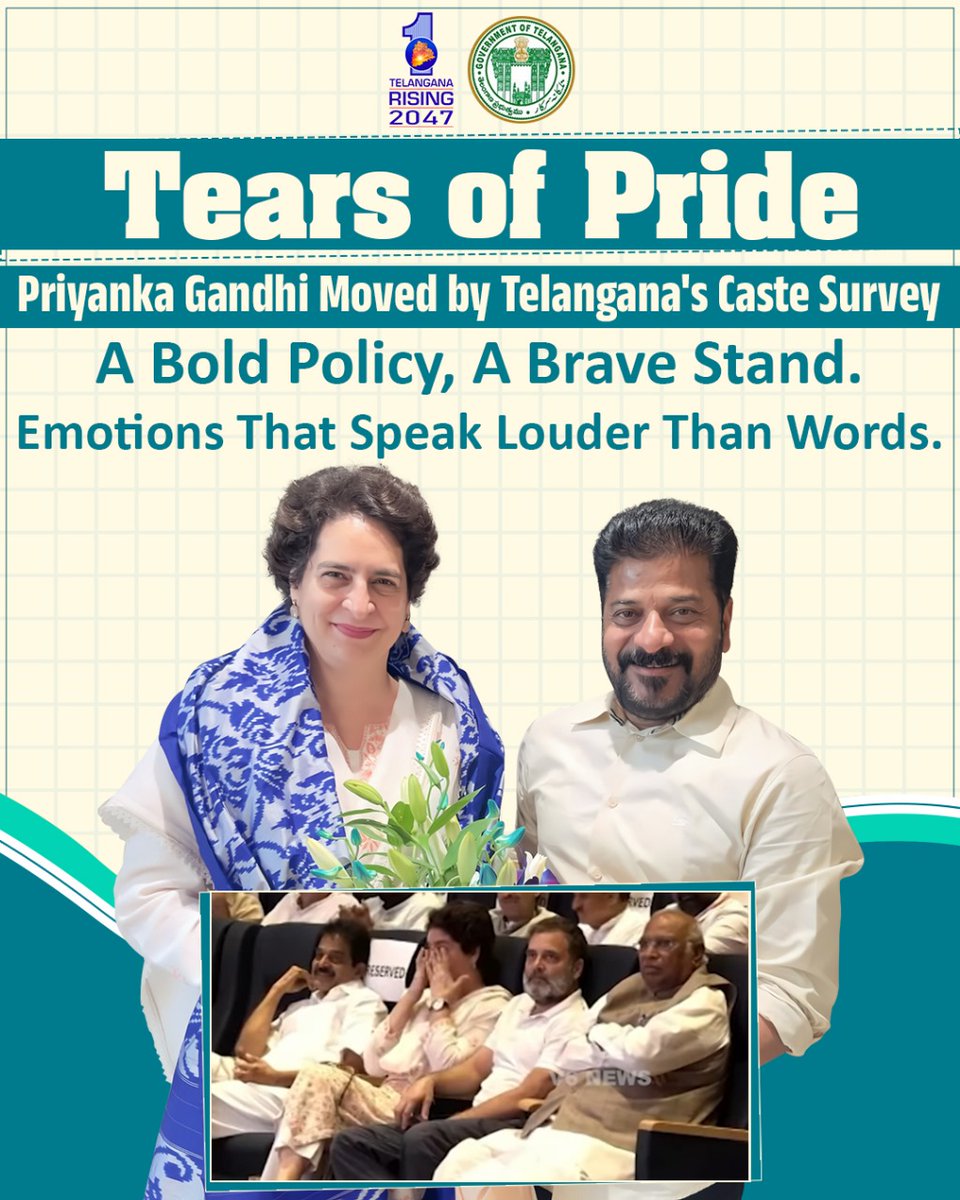 gulabi_dongalu's tweet image. When policy meets purpose, emotions follow. #TearsOfPride #TelanganaCasteSurvey #CMRevanthReddy #PriyankaGandhi #RahulGandhi  #TelanganaRising #DataForDignity