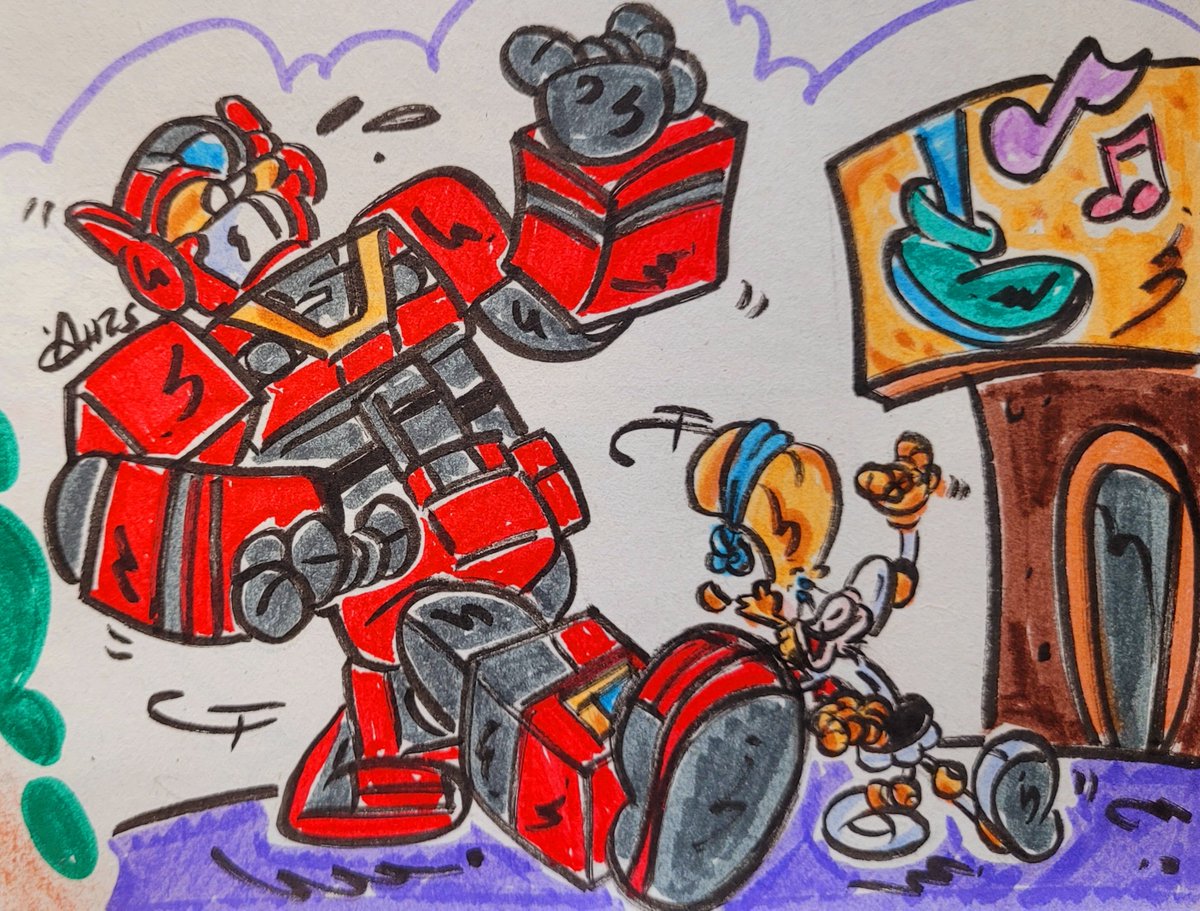 Chaponegi's tweet photo. O #CavaleiroTrapalhão e o Mega Curso de Dança! Quando o aluno é pé-de-chumbo literal, você tem de ensinar a dançar do zero! 🤖

Bom dia.

#bumblingknight and the Megadance crash course! When your student is a literal iron feet, you need to teach from zero!🩰

Morning.

#Fiveman https://t.co/UaxXyryJWW