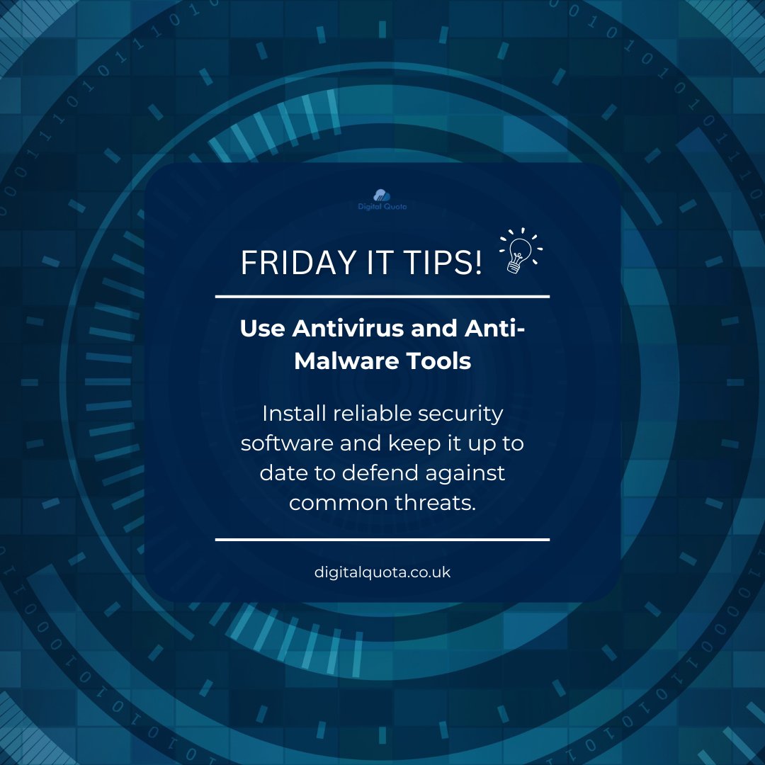 Friday IT Tips!

#Digitalquota #ITServices #itconsultingfirms #ITconsultingservice #techsolutions #cybersecurity #informationtechnology #datarecovery #networkdesign #techsupport #digitaltransformation #technologyconsulting #FridayITTips