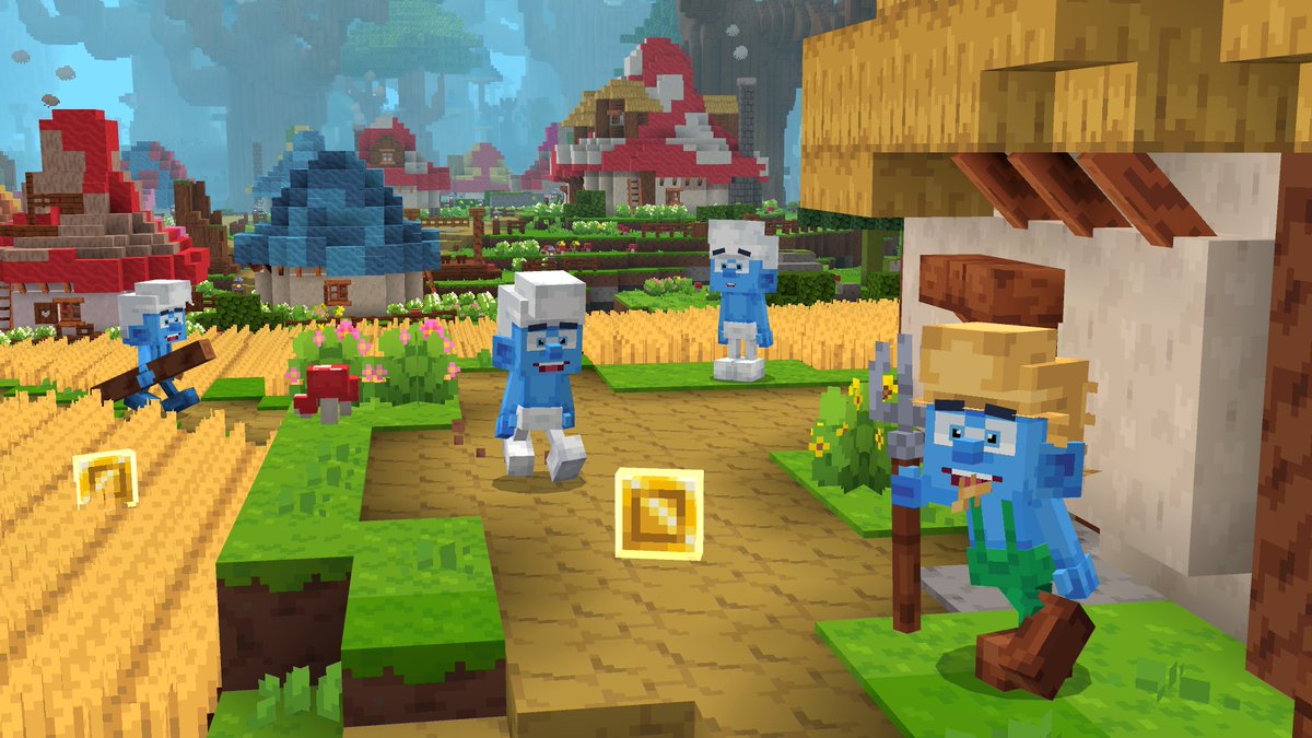 Never a boring day in Smurf Village! 🍄🎺