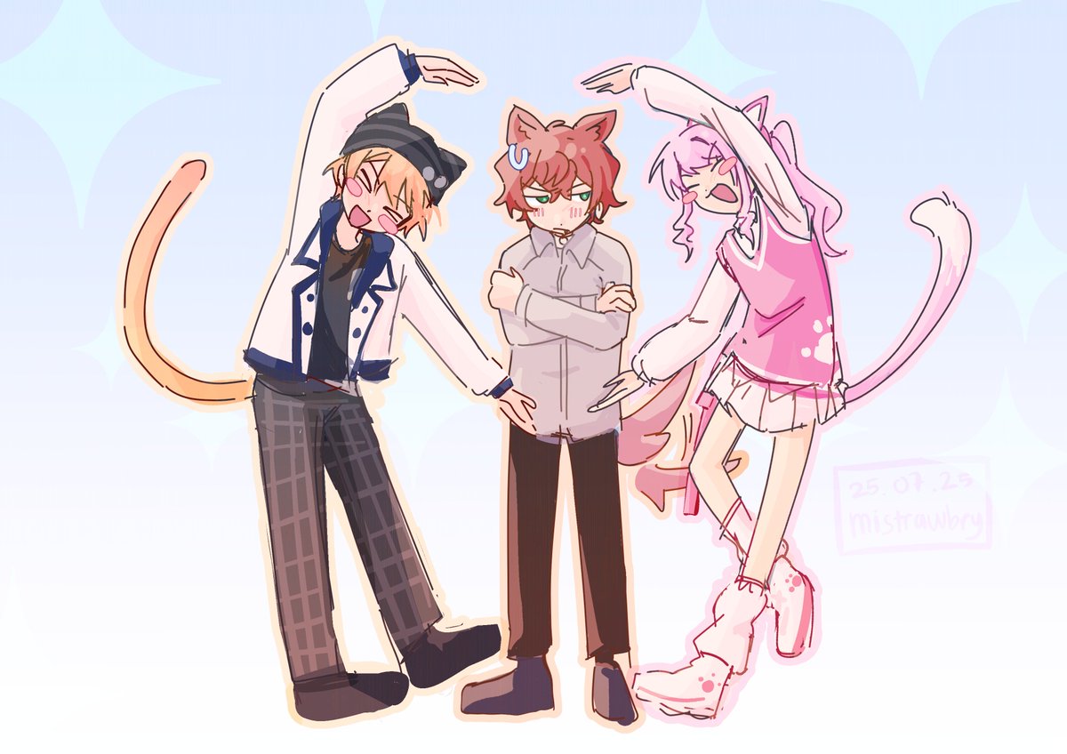 mistrawbry's tweet image. white day trio my sillies ever !!!     #prsk_FA