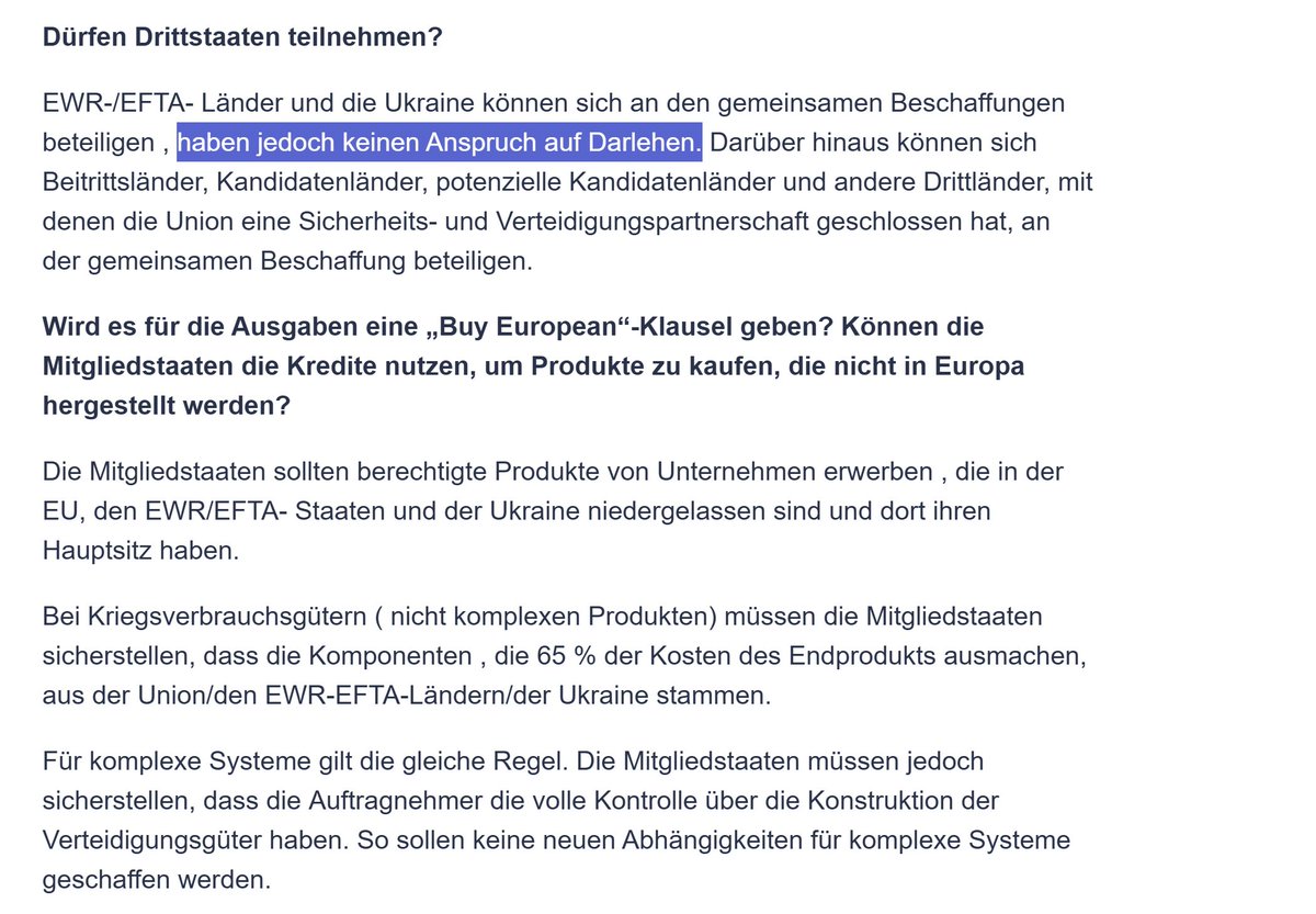 eCom_ki's tweet photo. @david_biner @Weltwoche Was heisst hier "betteln".
Kaum ist ein mutloser Politiker von dannen gezogen, folgt der nächste. #EUturbo #EUCH
"ReArm Europe Plan/Readiness 2030"
EWR-/EFTA- Länder: Diese Länder können an gemeinsamen Beschaffungen beteiligen. Dazu gehört auch die Schweiz. https://t.co/f0FKmvQTdJ