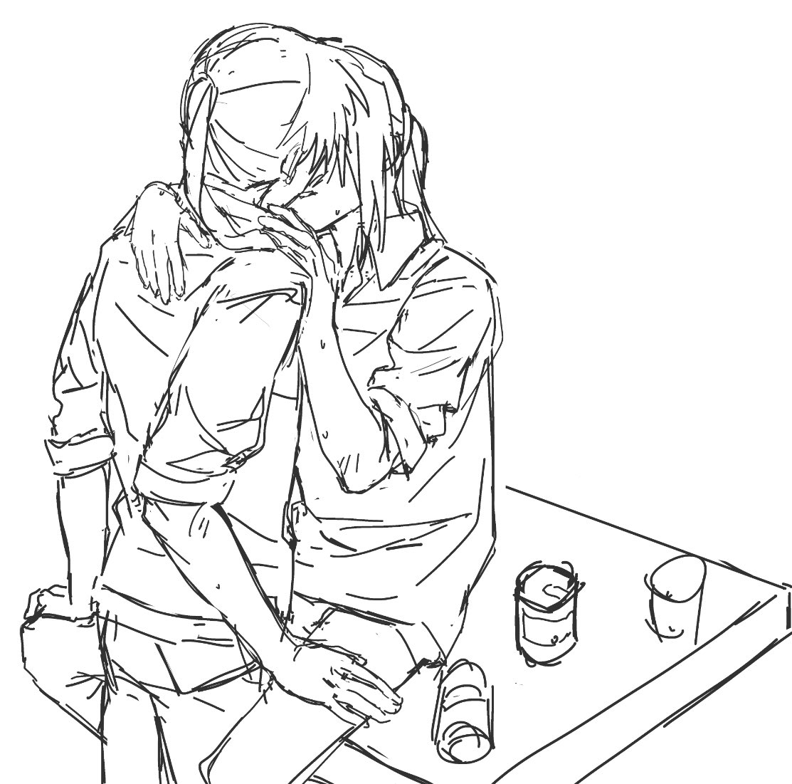 xhmh233's tweet image. ラフ　後で消す