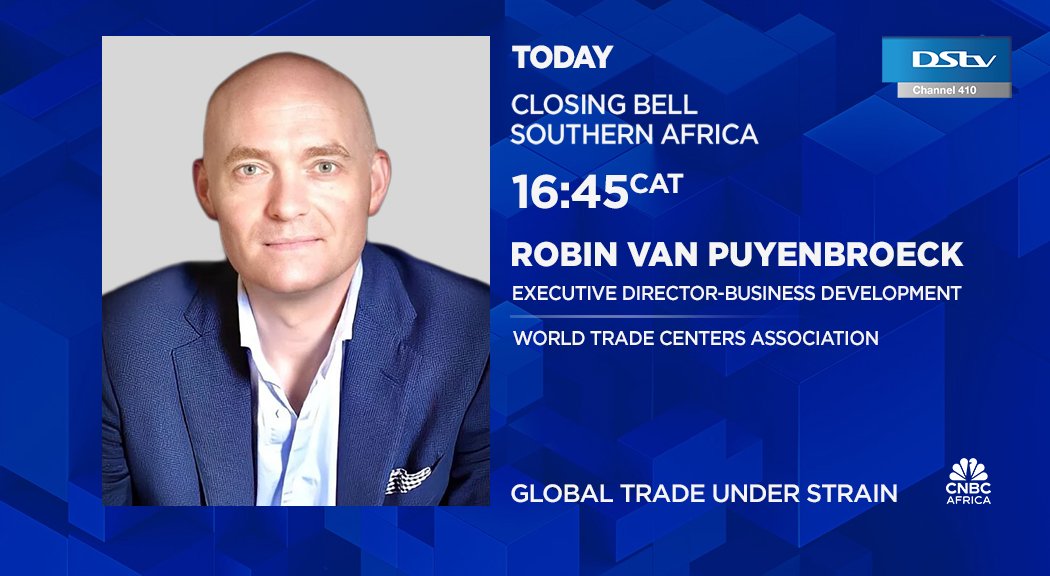 [WATCH] Today on #CBSA: Global trade under strain. We're joined by Robin van Puyenbroeck, Executive Director-Business Development <a href="/WTCA/">WTCA</a>, for more.

📺Tune in at 16h45 CAT on #DSTV410.