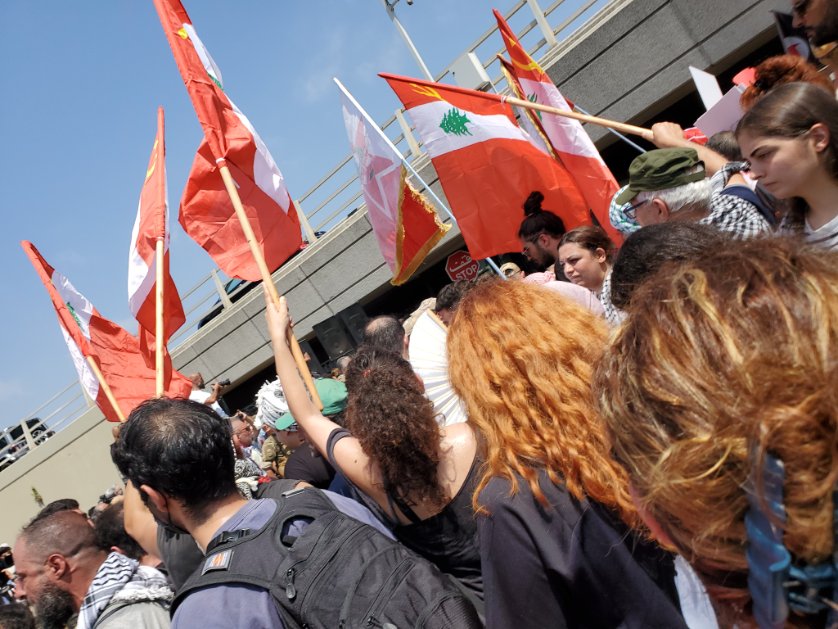 charlottekates's tweet image. Georges Abdallah, the struggling freedom fighter, has landed free in Beirut as the crowds come to the airport to welcome him, who has given his whole life in the struggle for Palestine, Lebanon and liberation.