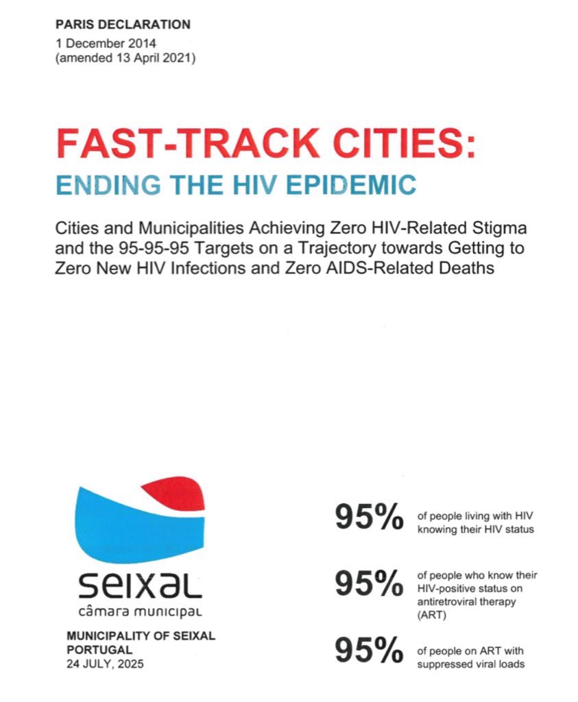 IAPAC's tweet image. 10 years into its existence, we are still welcoming cities into the @FastTrackCities network. We welcome @CMSeixal joining 550+ cities around the world committed to ending urban #HIV epidemics.