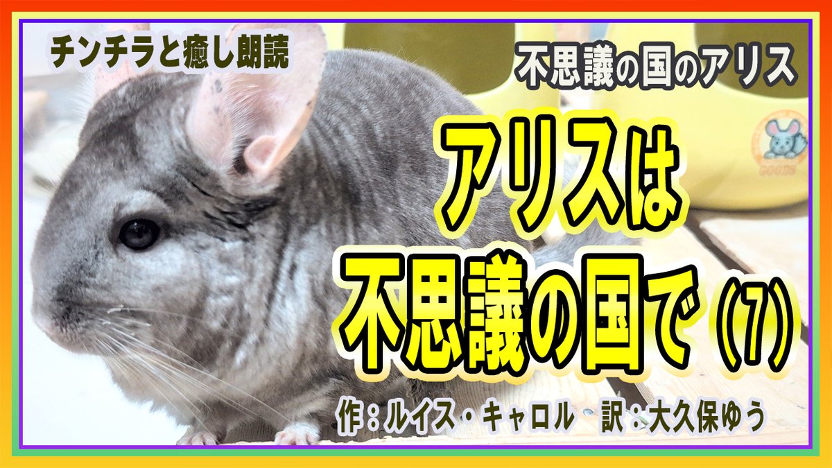 アリスは不思議の国で ⑦おかしなお茶会【チンチラと癒し朗読】

 #不思議の国のアリス って、ほんとにおかしなお話
今回は帽子屋とヤヨイウサギとヤマネとお茶会
なぞなぞみたいな会話
ここからみてね
youtu.be/jb7sTaRb6ck?si… <a href="/YouTube/">YouTube</a>より 
#ルイスキャロル #癒し朗読
