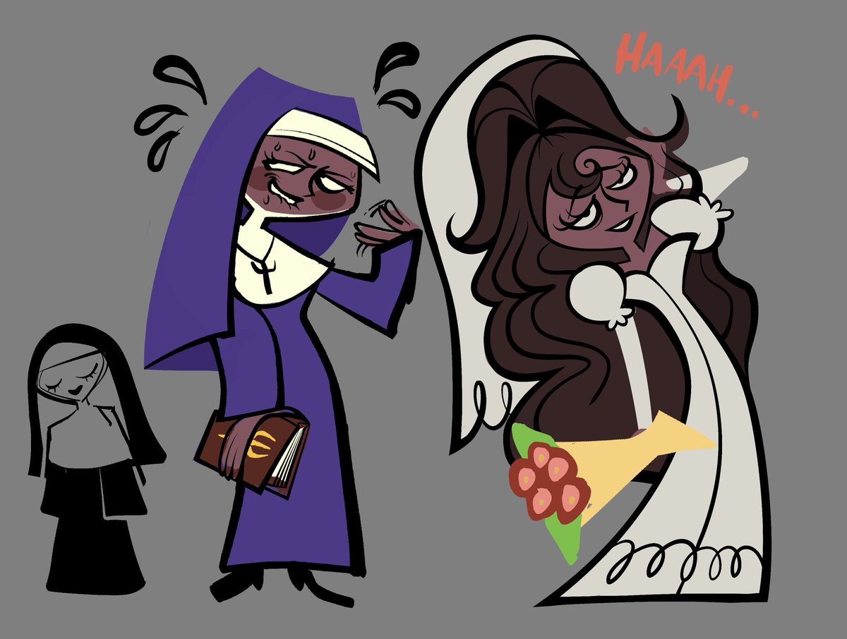 CaptainAngler's tweet image. Speaking of nuns here’s Black Forest cookie art from long time ago that I never finished