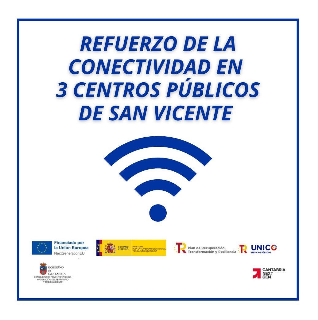 🆕 REFUERZO DE LA CONECTIVIDAD EN 3 CENTROS PÚBLICOS DE SAN VICENTE 📶

🔵 El Ayuntamiento de San Vicente de la Barquera ha realizado un proyecto de refuerzo de conectividad: aytosanvicentedelabarquera.es/refuerzo-de-la…