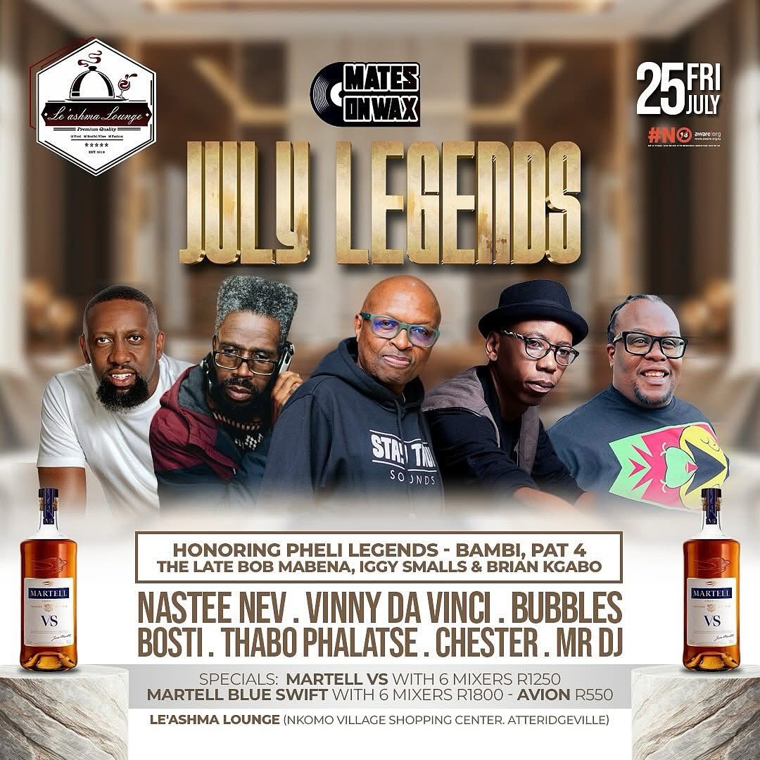 GIG UPDATE!!!

Friday 25 July 2025

📍 SIR DUNCAN EATCHILLATE in Soshanguve ((20h30 - 22h00))

📍 LE’ASHMA LOUNGE in Atteridgeville ((00h00 - 01h30))

REPOST &amp; SPREAD DA LOVE!!!
