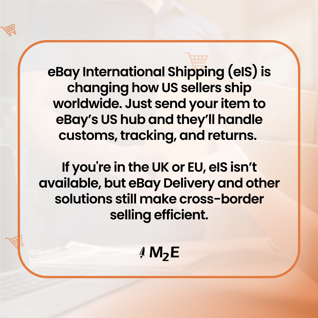 m2epro's tweet image. eBay has #eBay International Shipping (#eIS) – a service designed to simplify global fulfillment. eIS takes care of customs, tracking, and returns, so you can reach 200+ countries without the usual headaches📦

Discover  here👉 blog.m2epro.com/how-does-ebay-…

#m2epro #ecommerce2025 #m2e