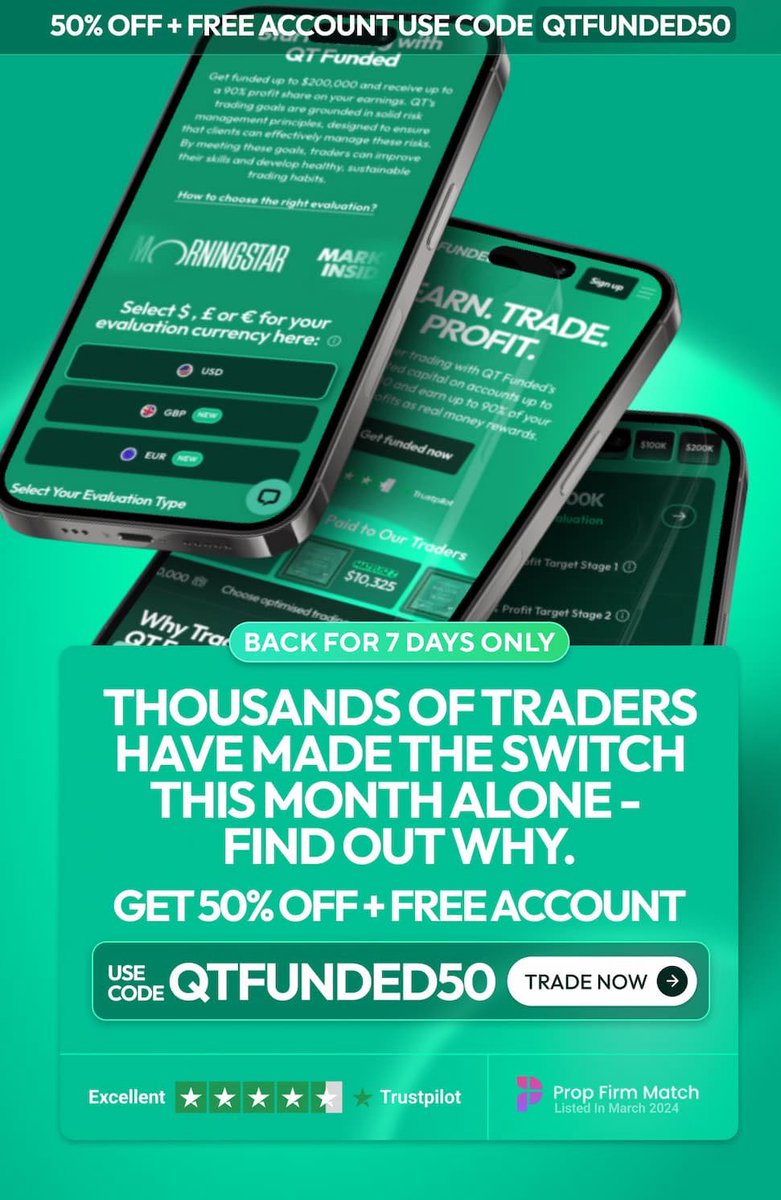 The_Liberator OD (@thato_o_ditau) on Twitter photo 🚨 BREAKING NEWS <a href="/QtFunded/">QT | FUNDED</a> !
For the next 7 days grab this insane deal:
💥 50% OFF + a FREE Account after you pass
🔑 Use code: QTFUNDED50
qtfunded.quanttekel.com/ref/3903/
Thousands are already making the move — don’t get left behind!
⏳ This offer expires in just 7 days! 🚨 BREAKING NEWS <a href="/QtFunded/">QT | FUNDED</a> !
For the next 7 days grab this insane deal:
💥 50% OFF + a FREE Account after you pass
🔑 Use code: QTFUNDED50
qtfunded.quanttekel.com/ref/3903/
Thousands are already making the move — don’t get left behind!
⏳ This offer expires in just 7 days!