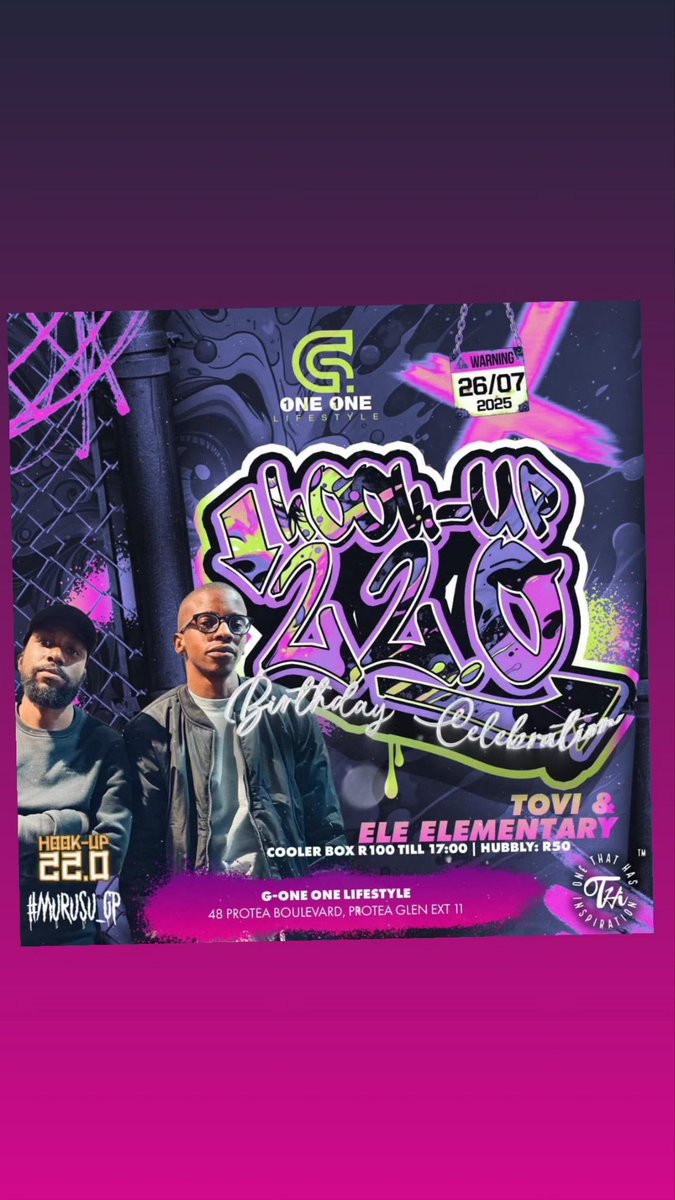 TOVI565's tweet image. Tomorrow 
26th July 

It's HookUp 22.0
With Murusu GP 
Ke-Tebello Hape 

I'll Be Lacing A🫡🤌
B2B 
With Ele Elementry 

DO Join Us For A
Lekke HookUp 💥