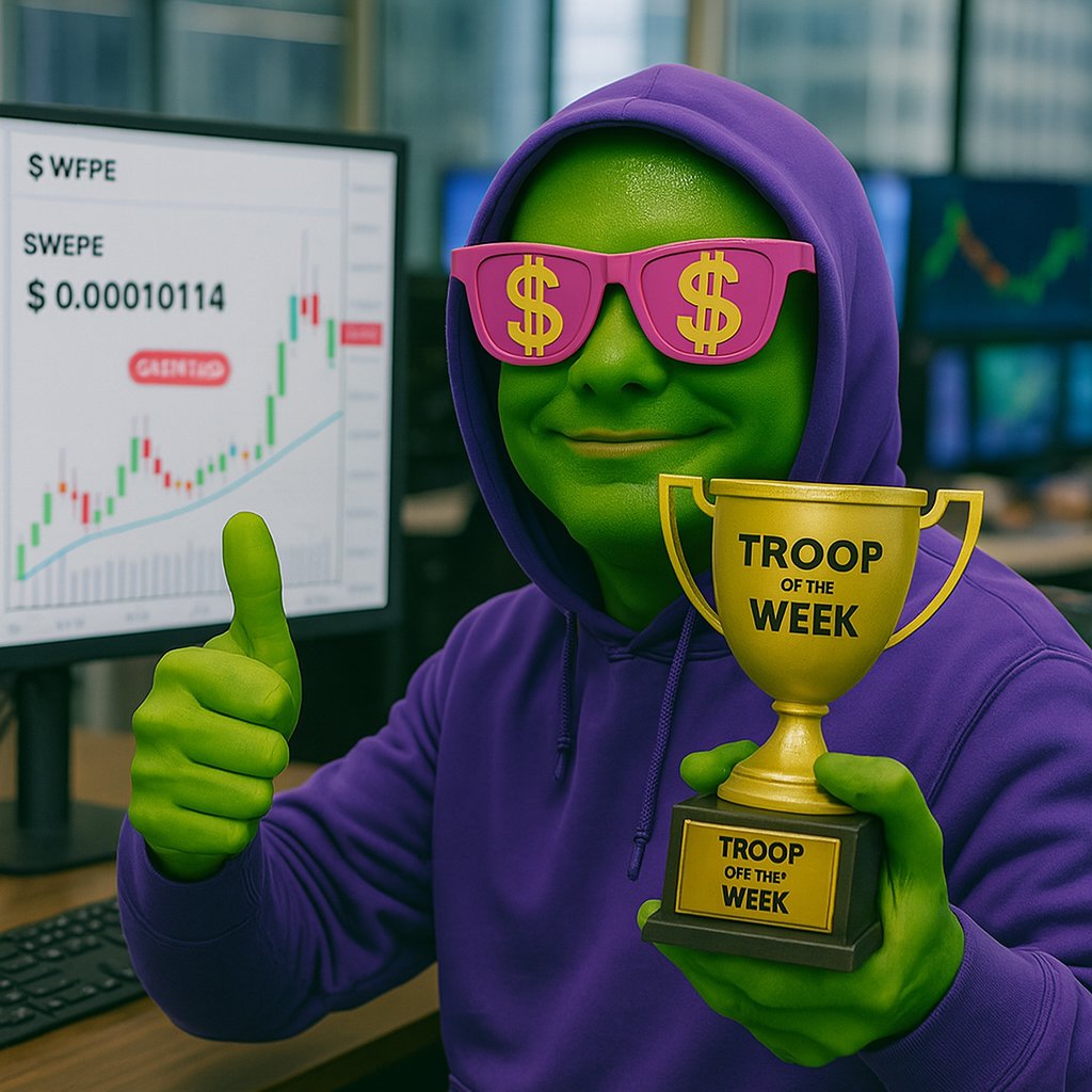 WEPEManiac ⚔️🐸⚔️ WEPE Chad (@wepemaniac) on Twitter photo <a href="/WEPEToken/">Wall Street Pepe</a> Thank you, Wall Street Pepe!
I'm extremely proud to have been named Troop of the Week this week. The endless hours spent in digital combat – side by side with ChatGPT – were definitely worth it. 😂
Many would say that $100 isn't a lot of money. But for some, $100 is a lot. And <a href="/WEPEToken/">Wall Street Pepe</a> Thank you, Wall Street Pepe!
I'm extremely proud to have been named Troop of the Week this week. The endless hours spent in digital combat – side by side with ChatGPT – were definitely worth it. 😂
Many would say that $100 isn't a lot of money. But for some, $100 is a lot. And