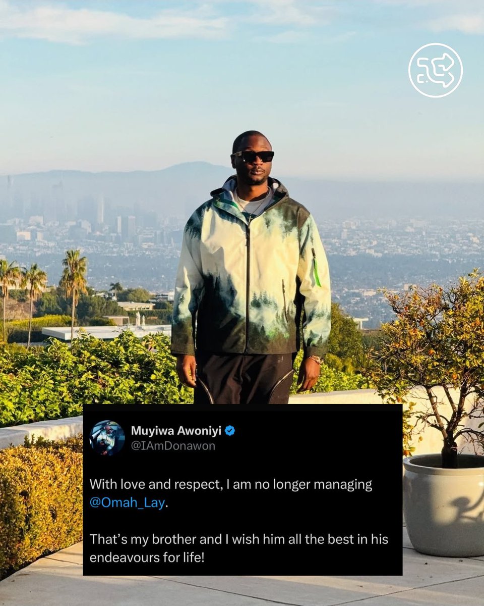 whatsonshuffle's tweet image. Donawon, in a recent post on X announces he's no longer managing Omah Lay.