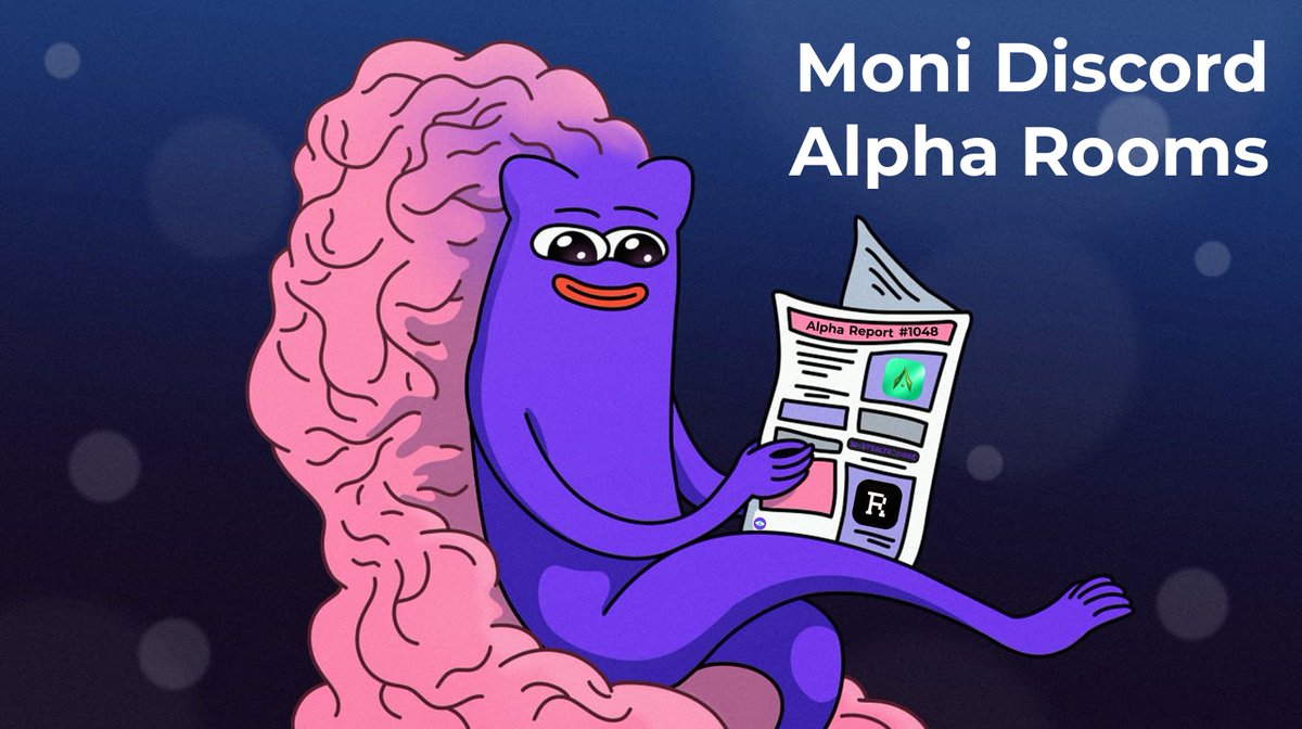 getmoni_io's tweet image. Alpha Rooms in Moni Discord 🏘️
In this post, I want to walk you through the private channels and tools in our Discord so you know exactly what’s happening on our server:
💬 Alpha Chats
🔎 Alpha Research
🤖 Tools & Bots
🤝 Collabs & Deals Channel…