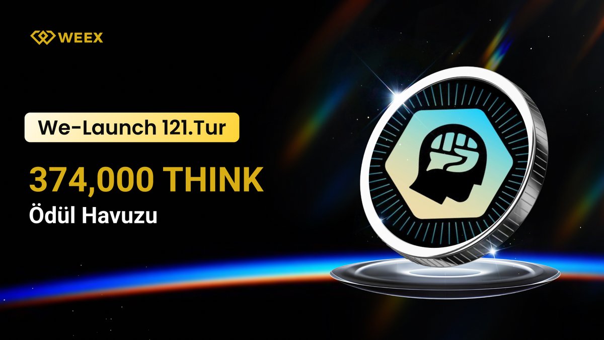 🪂 Dev Airdrop Alarmı!
$THINK <a href="/thinkagents/">THINK</a> şimdi #WELaunch ile WEEX’te listeleniyor! 🌟

📢 $WXT’lerini kilitle, 374.000 $THINK ödül havuzundan payını al!

📅 Etkinlik Dönemi: 26 Temmuz 10:00 – 29 Temmuz 10:00 

📖 Detaylar:
 weexsupport.zendesk.com/hc/en-us/artic…
💱 $WXT mi lazım? Hemen al: