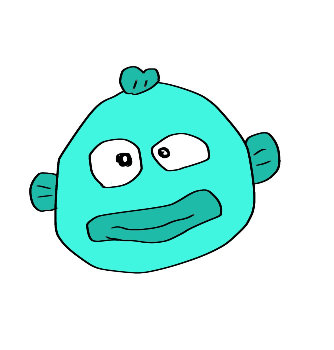 nasunasuspoon's tweet image. 見ないでお絵描き
指でアイビスで描いたハンギョドンと
フレスコでペンで描いたキョロちゃん
#イラスト
#見ないで描いてみた