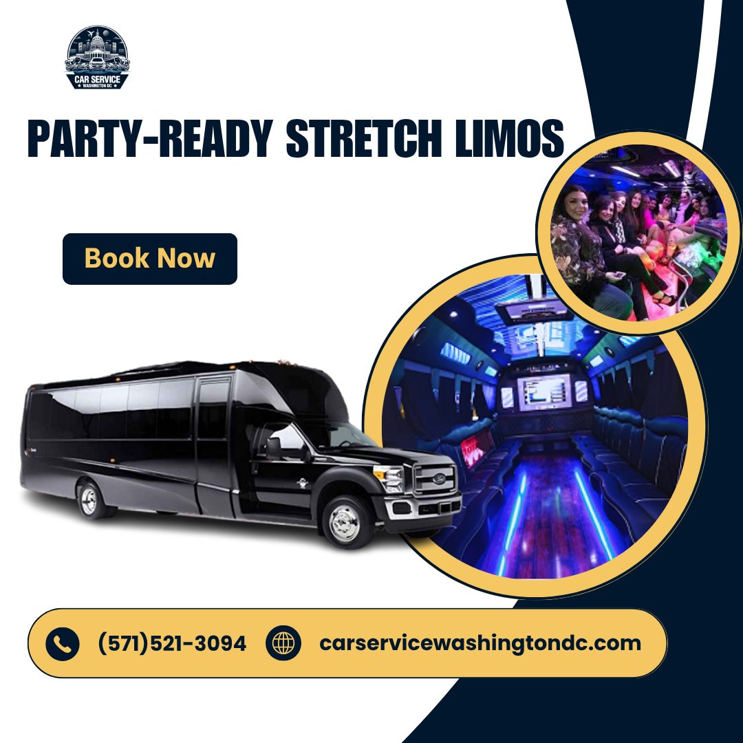 CarServiceWDC's tweet image. Party-Ready Stretch Limos With Car Service Washington DC.
Book Now:(571)521-3094
Visit Us: carservicewashingtondc.com
#washingtondc #stretchlimo #partylimo #CarServiceWashingtonDC #carservice #StressFreeTravel #RideSafe