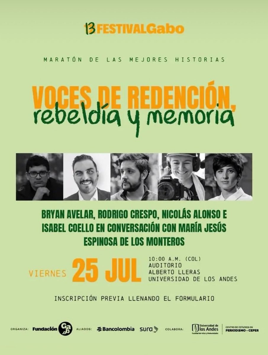 RevistaFactum's tweet image. Hoy en el @FestivalGabo 🎧😎🎙️
El periodista @bavelarr y Rodrigo Crespo de Sonoro estarán en la maratón de las mejores historias de audio que son finalistas del Premio Gabo.
Hablarán sobre Humo; un podcast que se transformó desde el #TrueCrime a una poderosa narración sobre la…