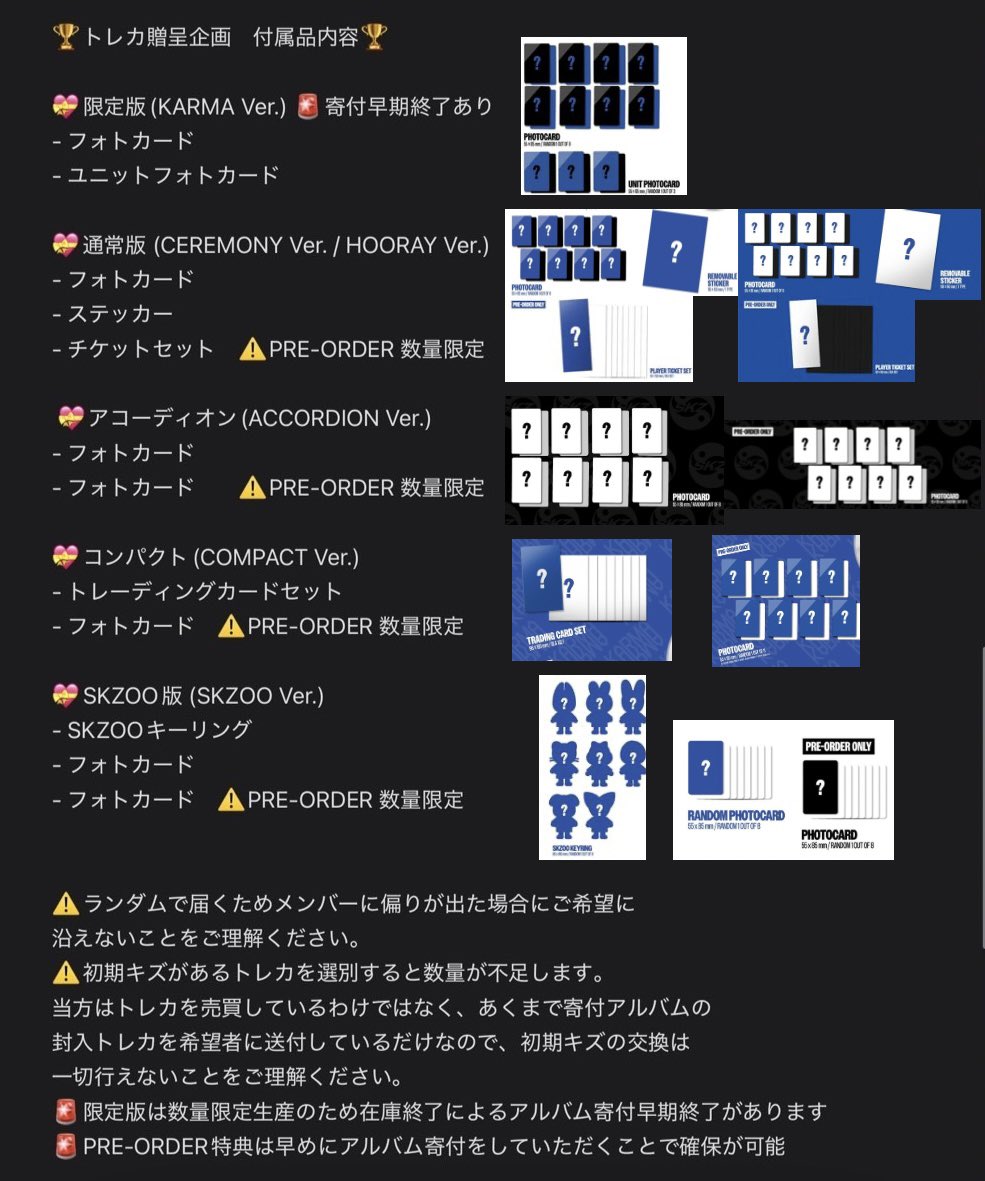 Stray Kids KARMA ポップアップ 購入特典トレカ コンプ ラキドロ