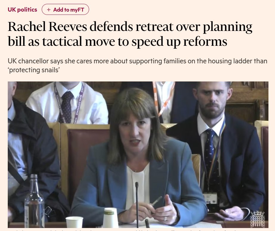 AlexaCulver's tweet image. 🚩Govt. admits concessions to Pt 3 of the Planning Bill are tokenistic and a 'tactical retreat' to speed the Bill up through the Lords. The amends don't help nature. Killing snails won't make mortgages any more affordable for homebuyers. Reeves presents a false dichotomy here