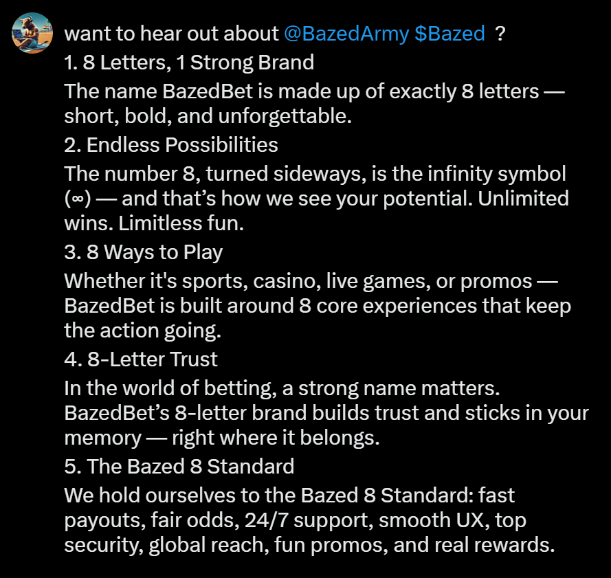 artist_bull's tweet photo. @binance in that case, theres @BazedArmy $BAZED you should align with..... https://t.co/n59yhlWyY5