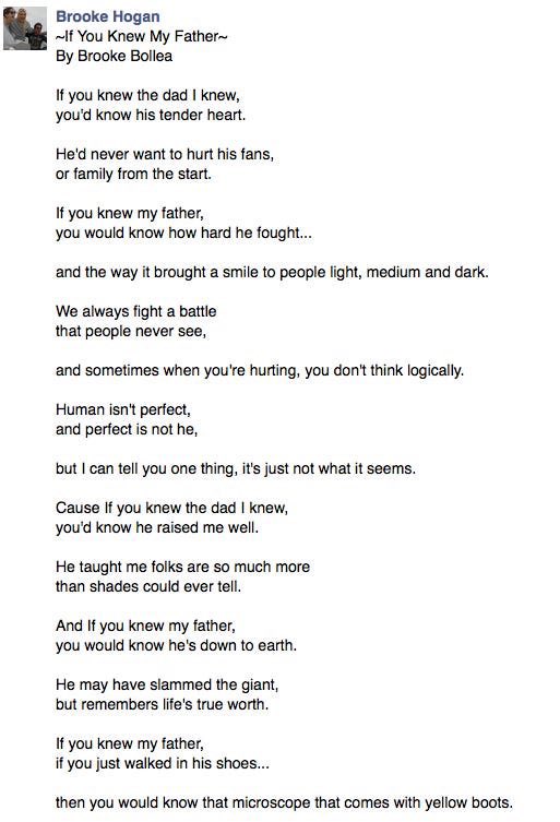 hausofvee's tweet image. Thinking about the poem Brooke Hogan posted on Facebook after Hogan’s racism was exposed