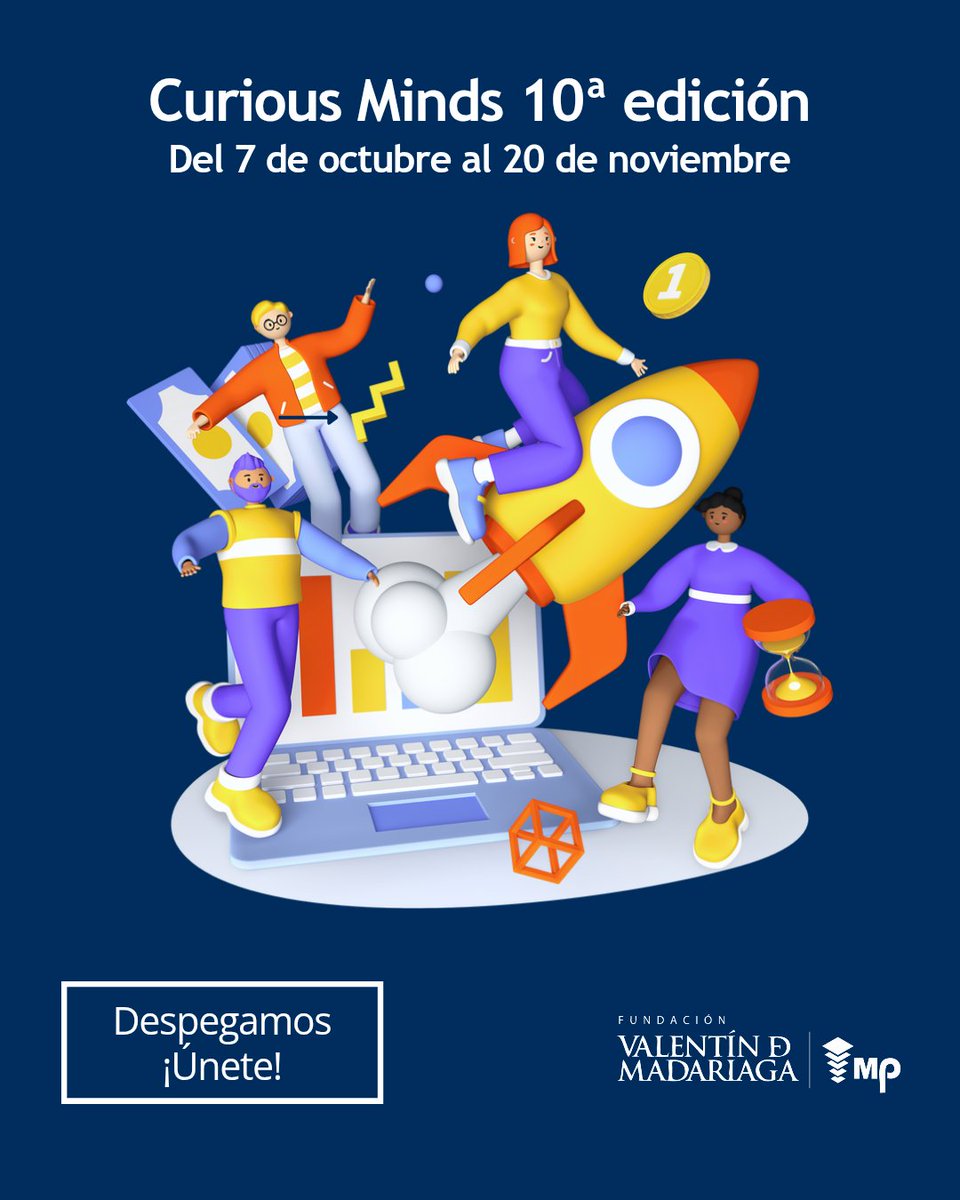¡Ya tenemos fecha para la nueva edición de Curious Minds! 
Del 7/10 al 11/11.
Los asistentes aprenderán sobre empresa y emprendimiento, o eso dicen nuestros antiguos alumnos 😉

¿Eres un joven inquieto, con ganas de aprender y de hacer realidad un proyecto? ¡Escríbenos!